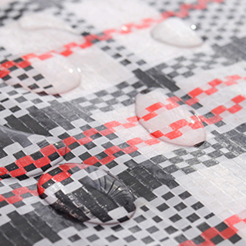 Large Stripe Storage Tote Bag Zipper Moving Bag Packing Supplies for Clothes Blanket Bedding Black