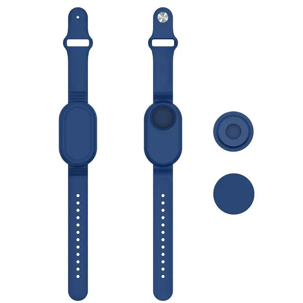 Silicone Bracelet Full Cover for Samsung Galaxy SmartTag 2 Watch Case with Wristband Blue
