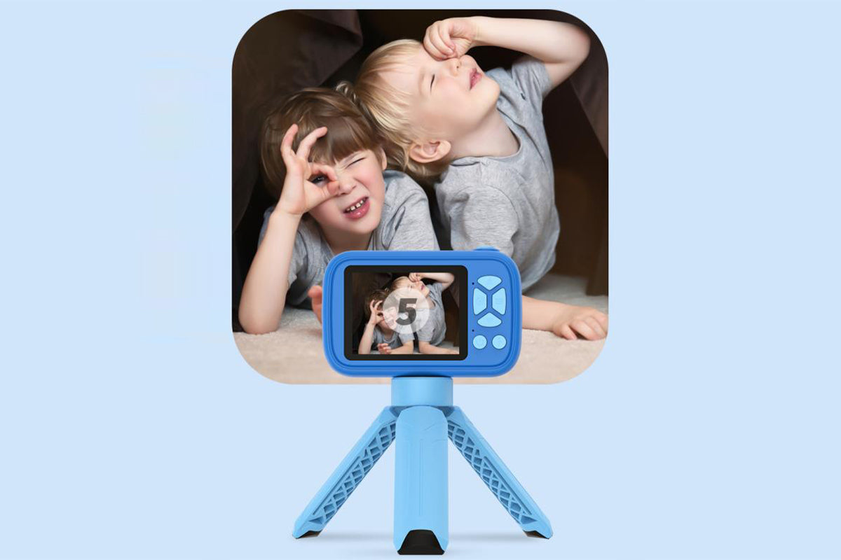 32GB Camera Toys for Boys Girls 1080P HD Digital Camera with Flip up Lens for Selfie and Video Christmas Birthday Party Gifts-Blue