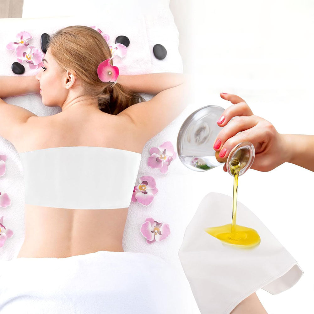 2 Pcs Castor Oil Wrap Pads Reusable Castor Oil Compress Cloths for Abdomen Back Joint