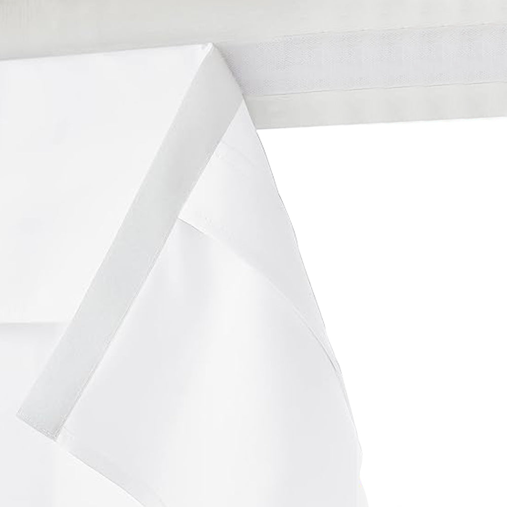 2 Panels Door Curtains Self-Adhesive Blackout Window Door Curtain Privacy Thermal Insulated Curtain White