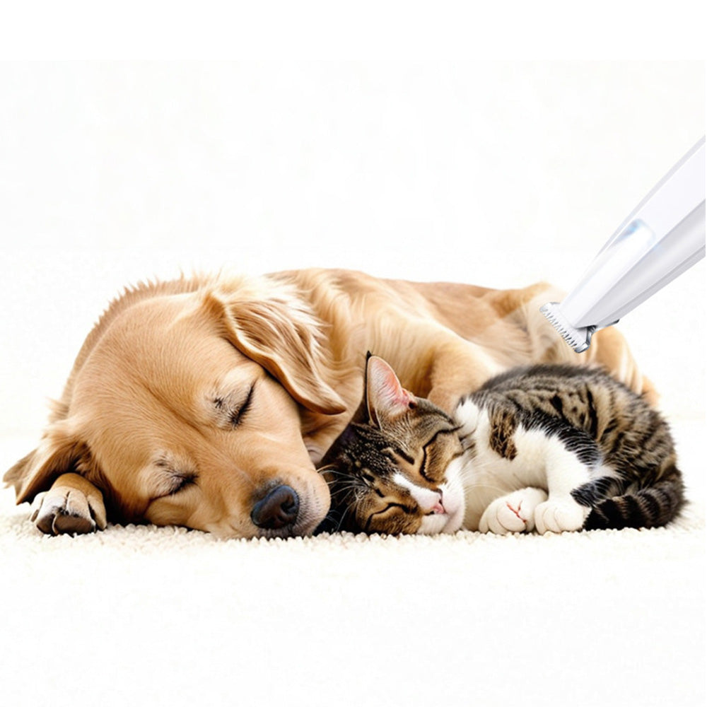 Electric Dog Paw Trimmer with LED Light Rechargeable Pet Clipper for Small Animal Grooming