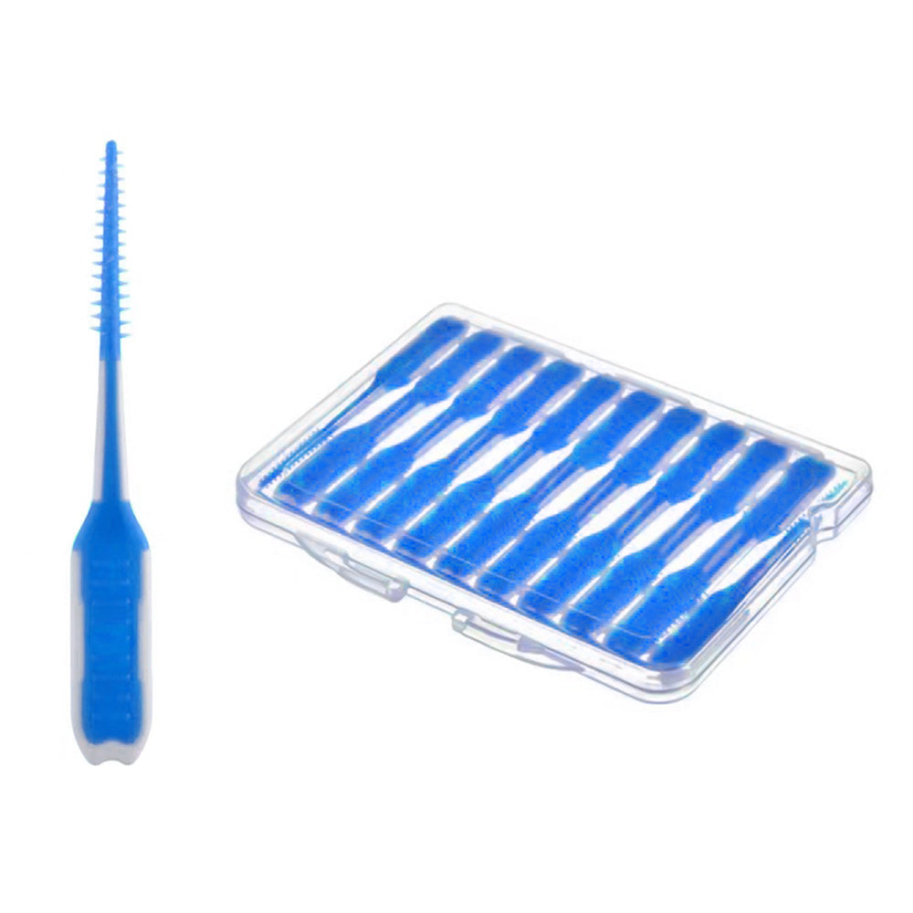 240Pcs Floss Picks Tooth Cleaners with Portable Travel Case Blue