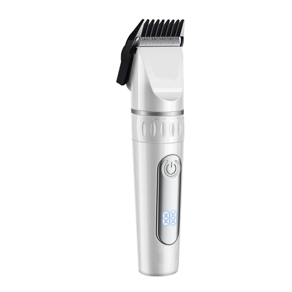 Electric Dog Cat Grooming Kit Cordless Pet Hair Shaver Scissors Clippers Trimmer White