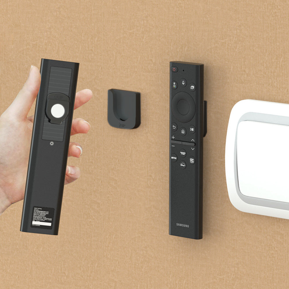 2Pcs Wall Mount Remote Control Holder TV Remote Control Caddy Black