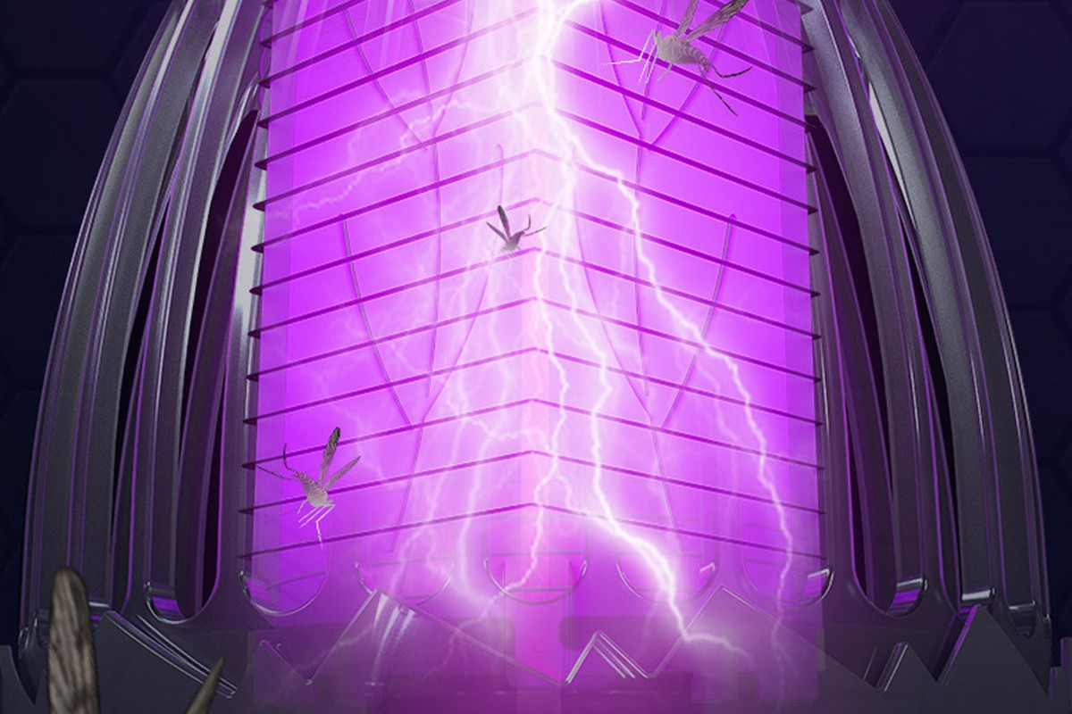 USB Outdoor Indoor LED Light Rechargeable Mosquito Killer Portable Waterproof Mosquito Repellent-Grey