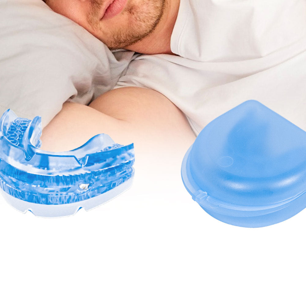 Adjustable Anti-Snore Mouthpiece Stop Teeth Grinding Mouth Guard Sleeping Aid Blue