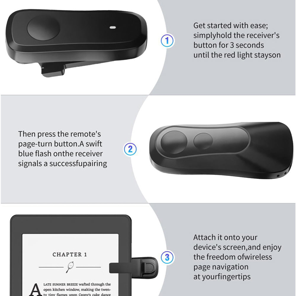Bluetooth Remote Page Turner for Kindle Paperwhite TikTok Scrolling Remote Hands-Free Reading Accessories