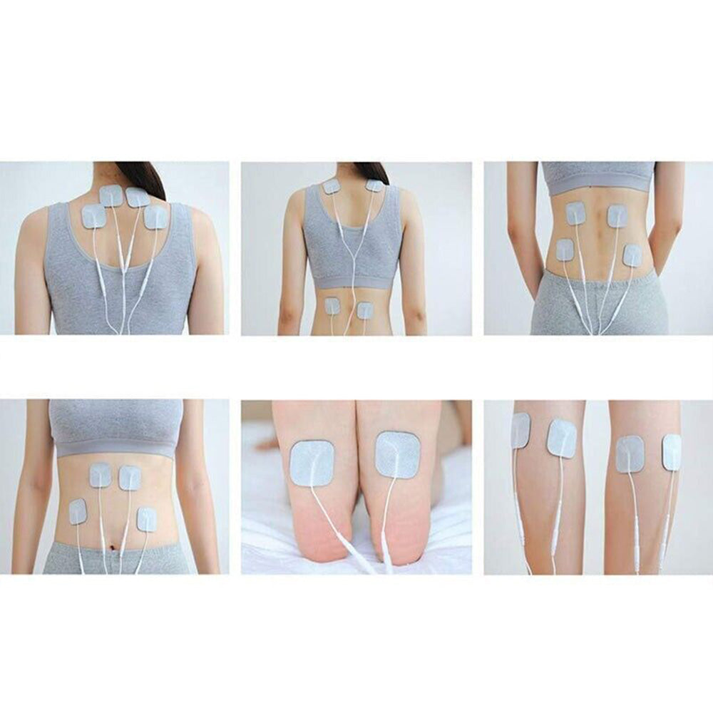 12Pcs 5 x 5cm Replacement Electrode Pads Self-Adhesive Massage Pads for TENS Machine