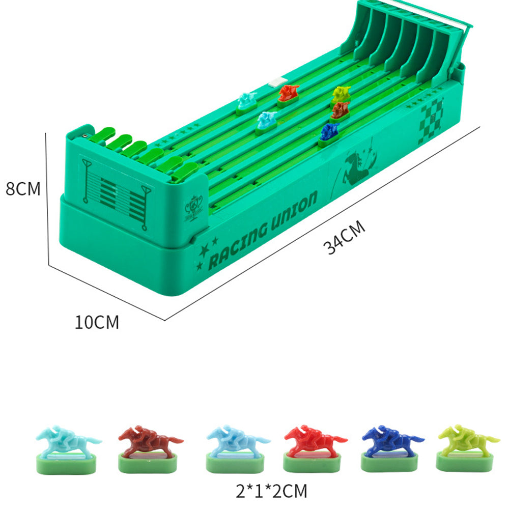 Electric Horse Racing Table Game with 6 Horses Portable Desktop Entertainment Game