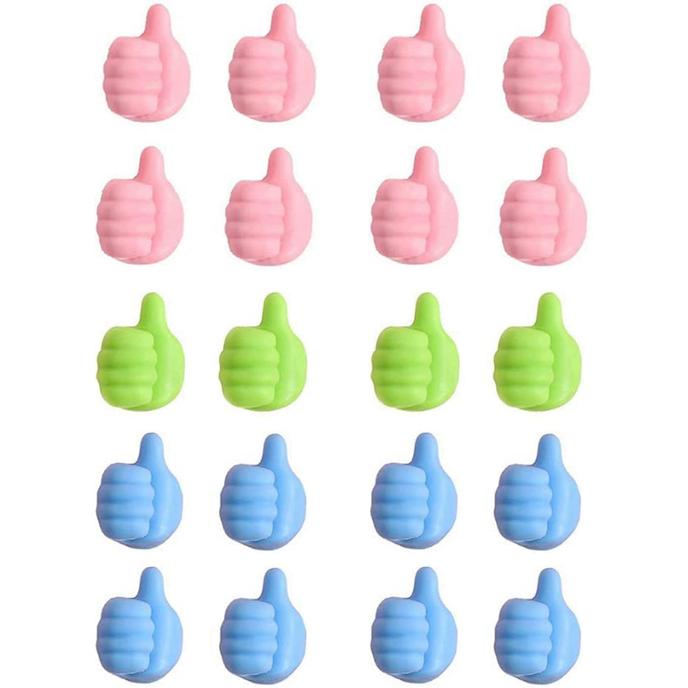 Set of 20Pcs Silicone Thumb Wall Hooks Adhesive Wall Hangers