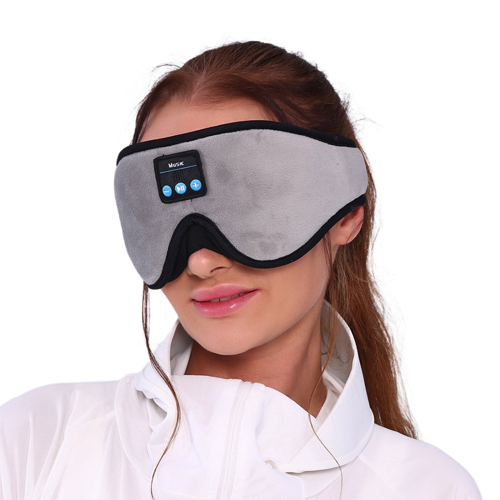 Bluetooth Sleep Mask Wireless Headphone Blackout Music Eye Mask Gray