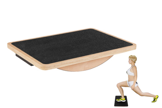 Wooden Professional Balance Board For Fitness Wobble Yoga Pilate Support Max 159KG