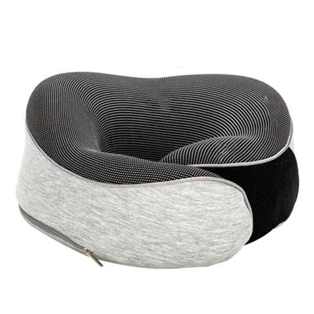 Travel Neck Pillow Memory Foam Airplane Pillow Light Grey