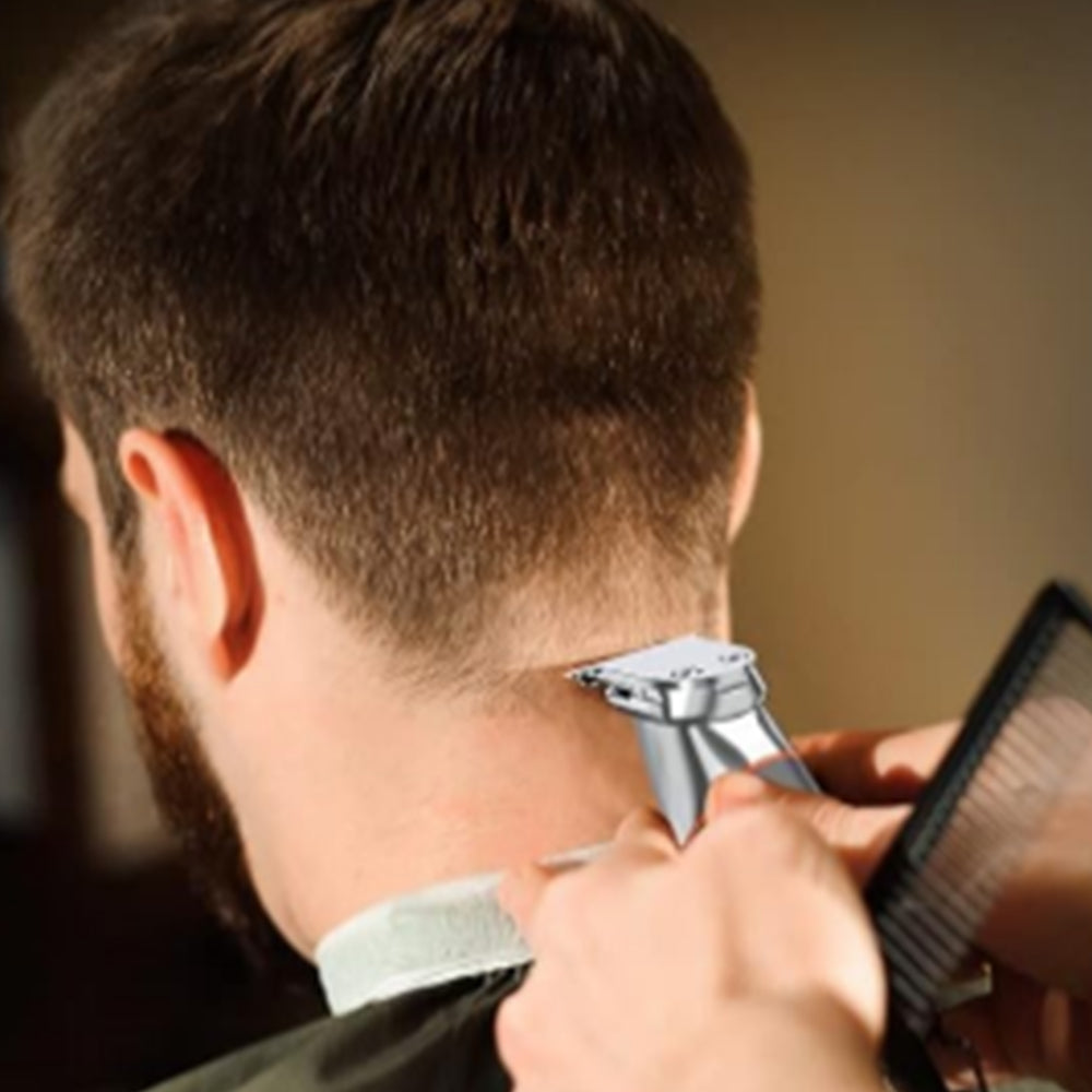 Electric Hair Clippers Kit Cordless Hair Trimmer for Body Facial Silver