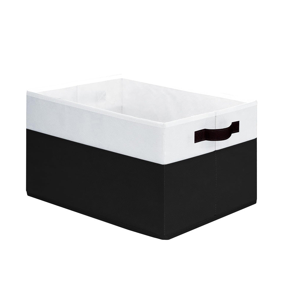 2Pcs Foldable Storage Bins Large Closet Storage Baskets for Clothes Blanket Beddings Towels Black