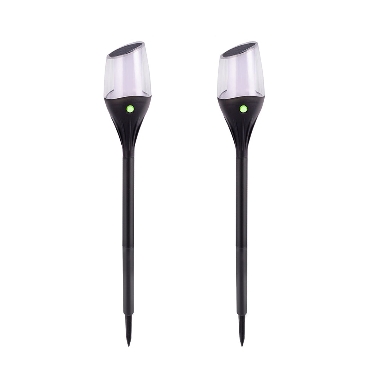 2-Pack 12 LEDs Waterproof Solar Garden Lights Solar Torch Light with Flickering Flame