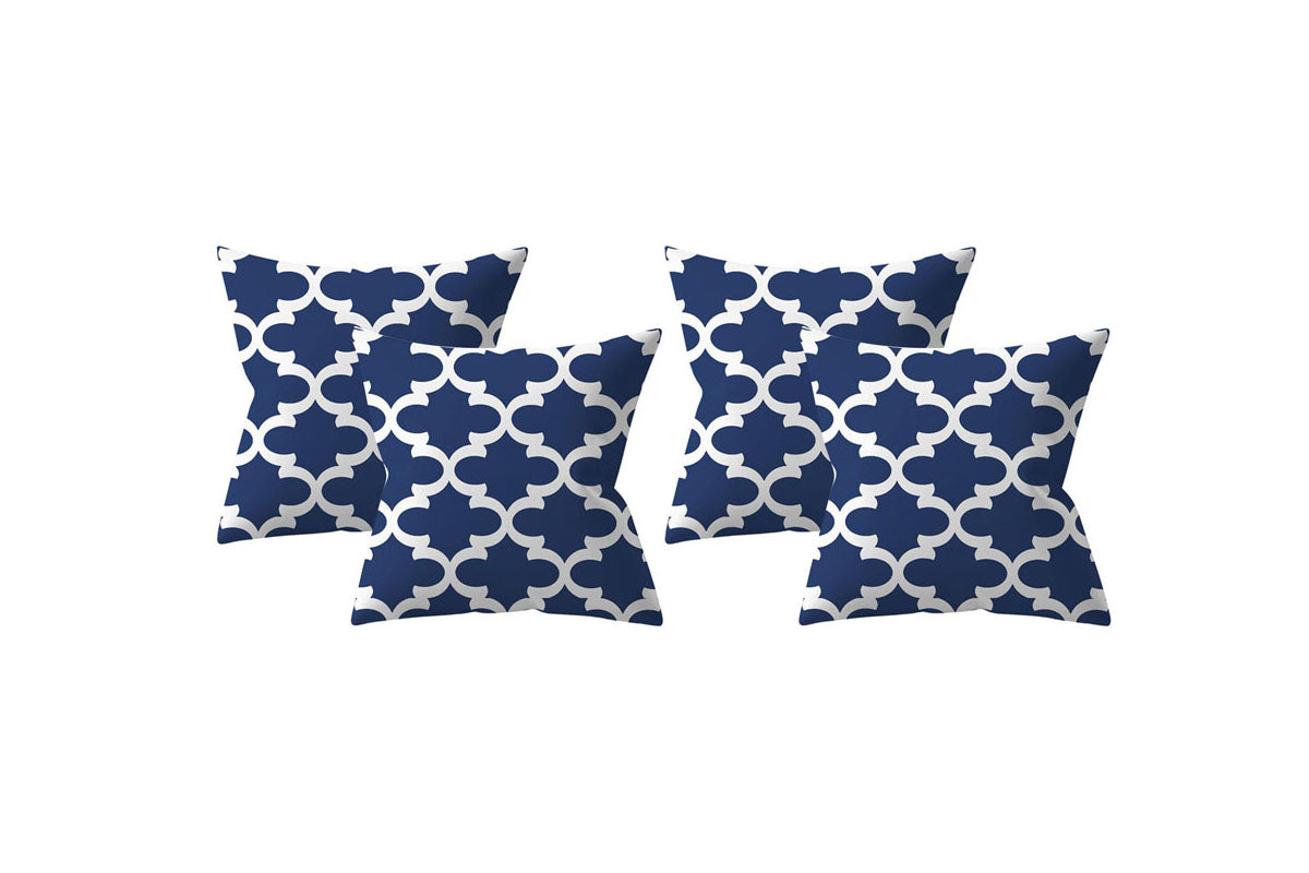 4Pcs 45X45CM Art Linen Square Geometric Design Throw Pillow Case Home Decor Cushion Cover-ST2