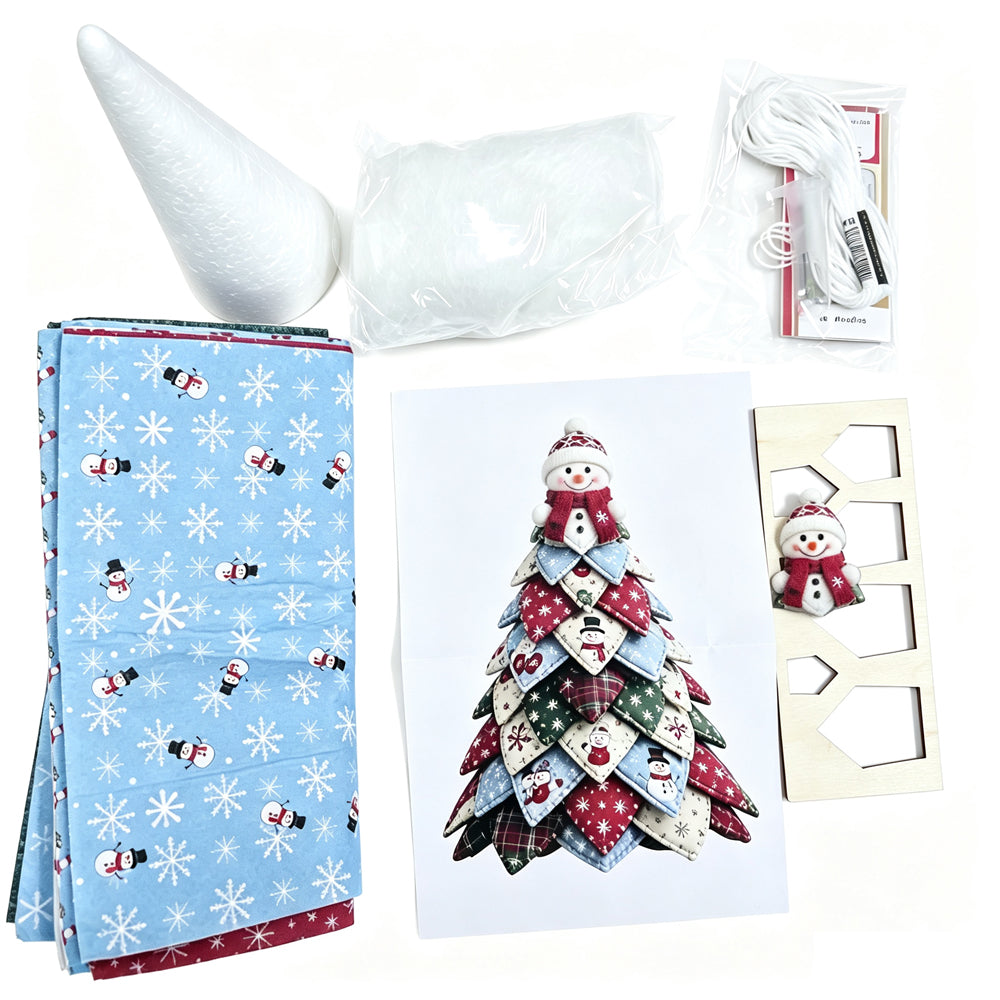Christmas DIY Felt Craft Kit 3D Quilted Christmas Decoration Kit for Adult - Snowman