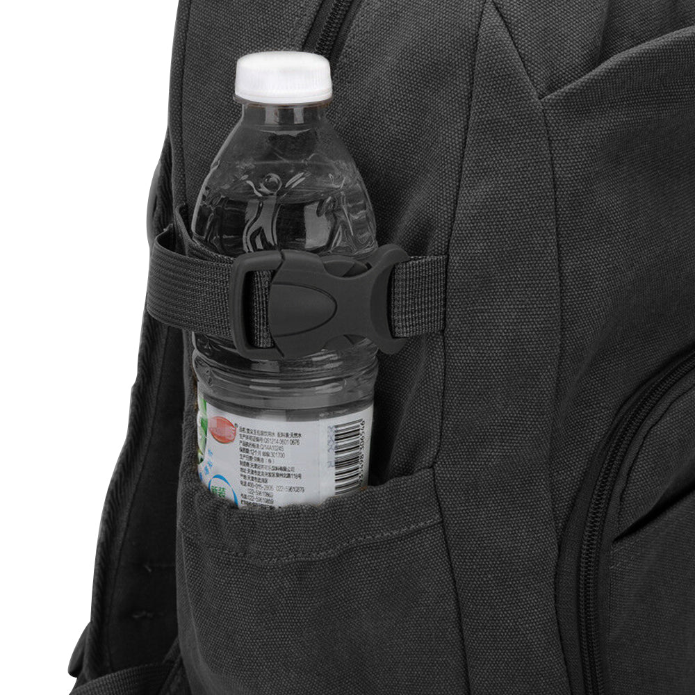 Large Capacity Canvas Backpack Laptop Bag Notebook School Travel Bag for Men Women Black