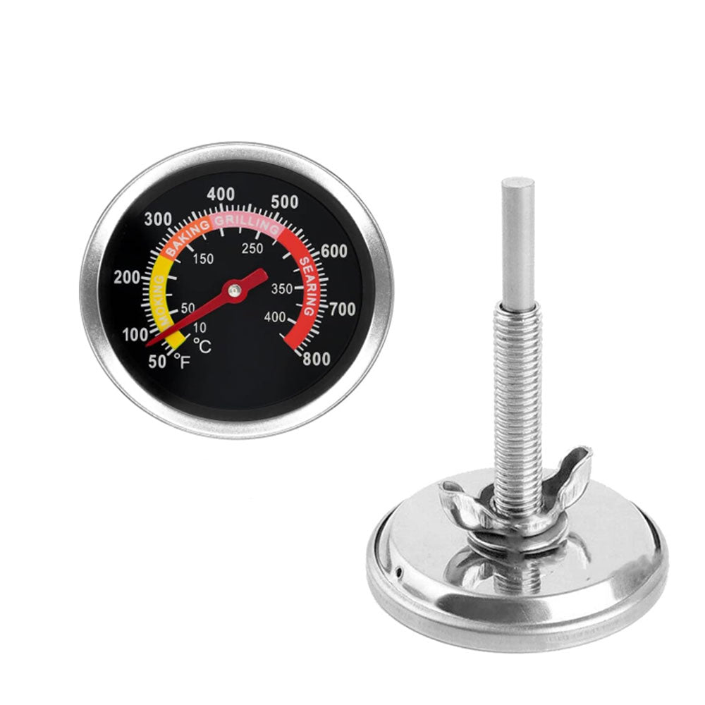Temperature Thermometer Gauge Metal Thermostat for Barbecue BBQ Grill Smoker