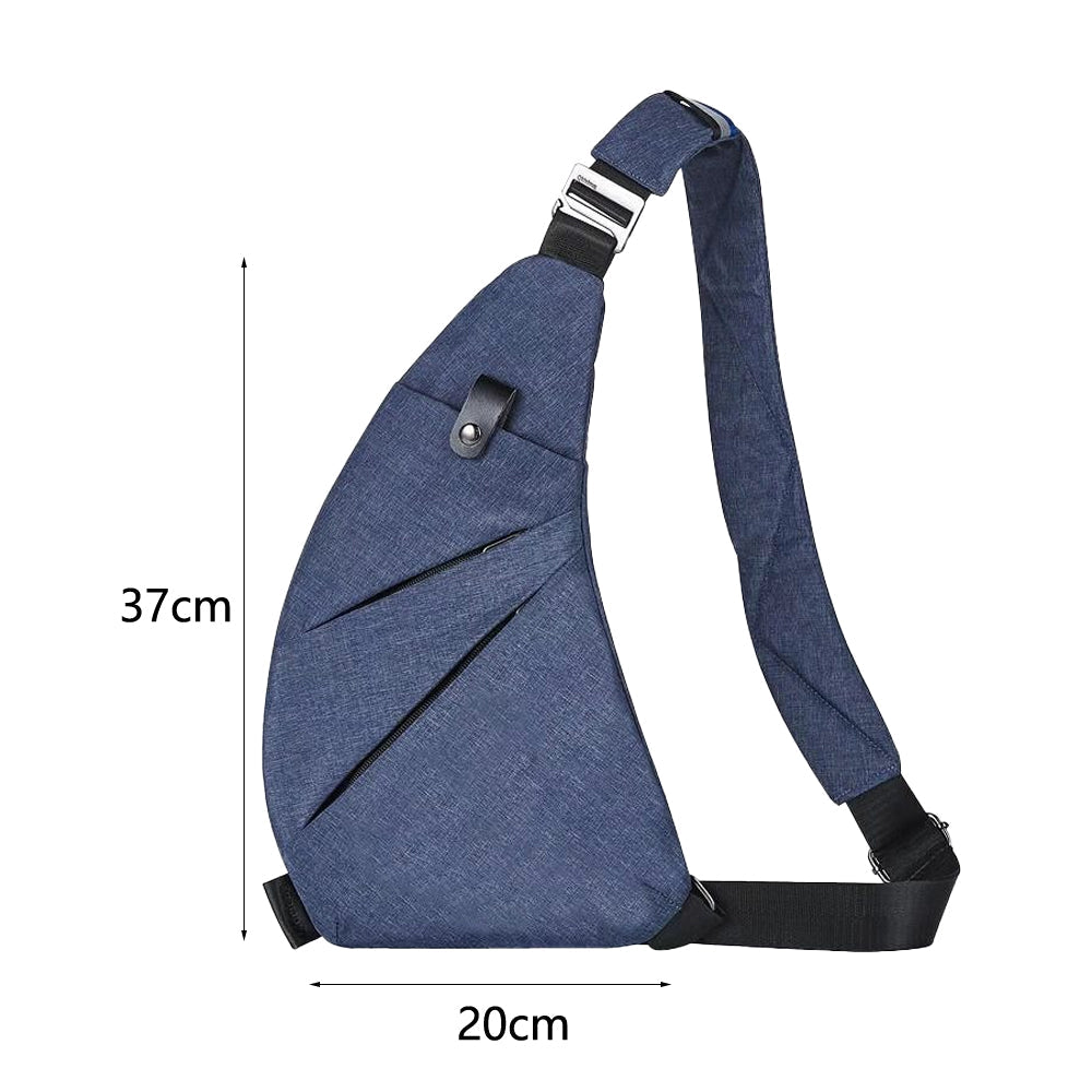 Multifunctional Anti-theft Sling Chest Pack Crossbody Bag Blue