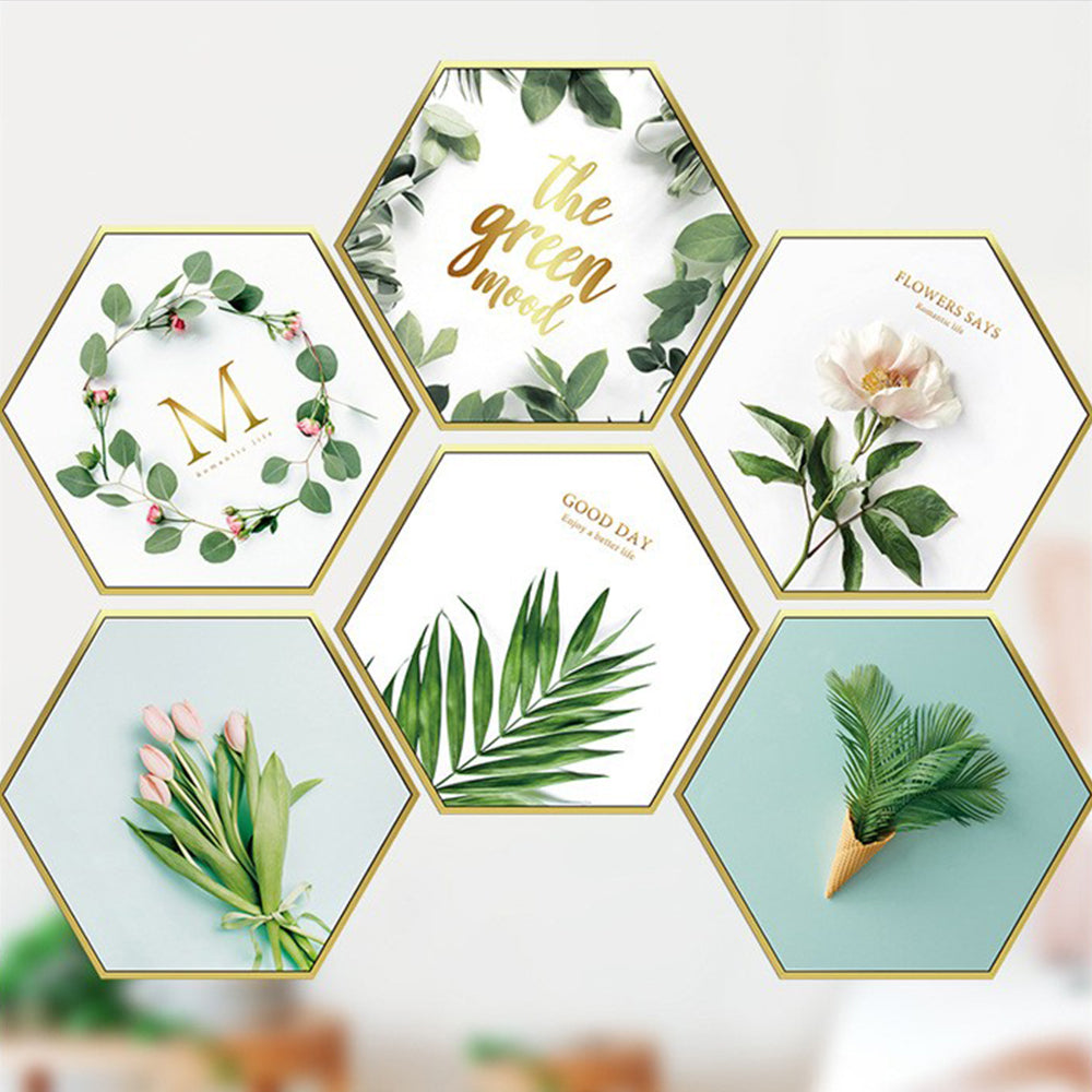 Self-adhesive Removable Green Leaves Plant Wall Sticker Home Decor -Style 3