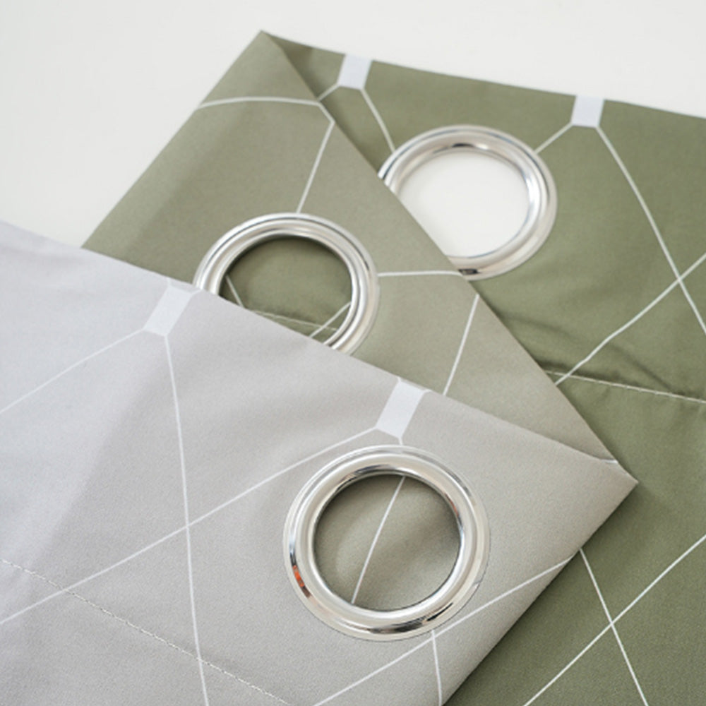 Blackout Curtain Gradient Color Curtains-Green
