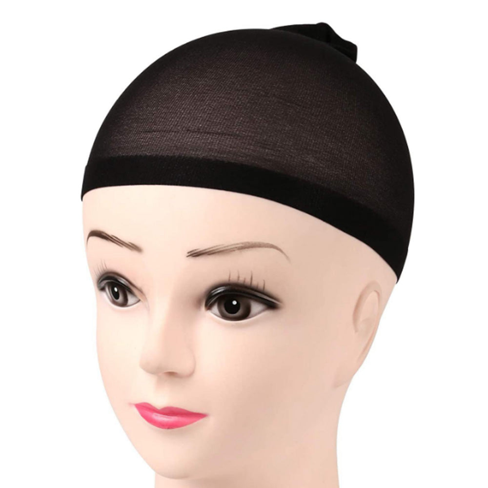 8Pcs Stocking Wig Caps Stretchy Nylon Hair Net for Women Black