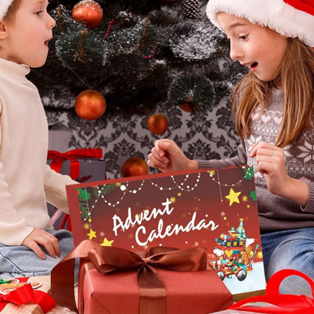 24 Days Christmas Advent Calendar Kids Building Blocks Playsets Blind Box Xmas Surprise Style 1