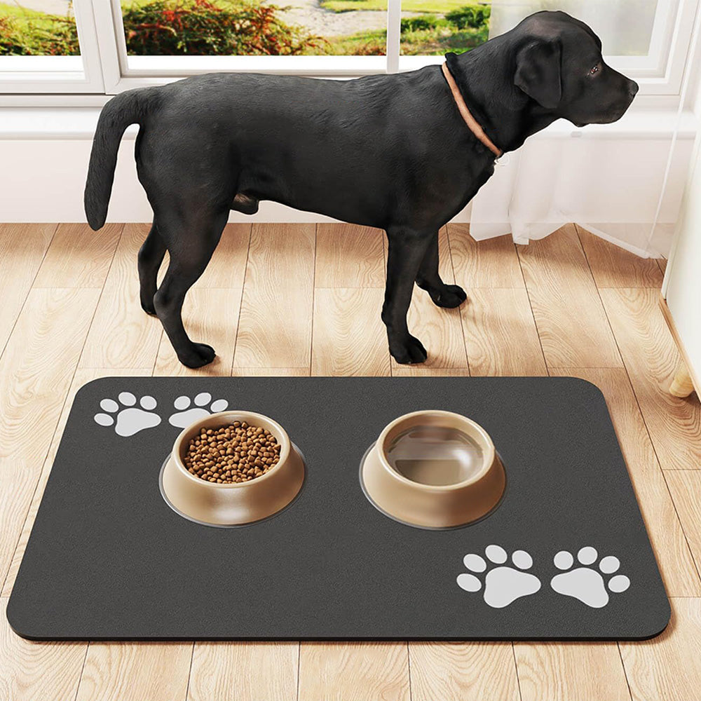 Pet Quick Dry Food Mat Absorbent Dog Feeding Mat for Food and Water Style 2