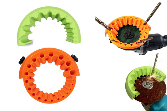 Drill Bit Sharpener Angle Grinder Drill Bit Sharpener for DIY and Professionals -12-Hole Green and 20-Hole Orange
