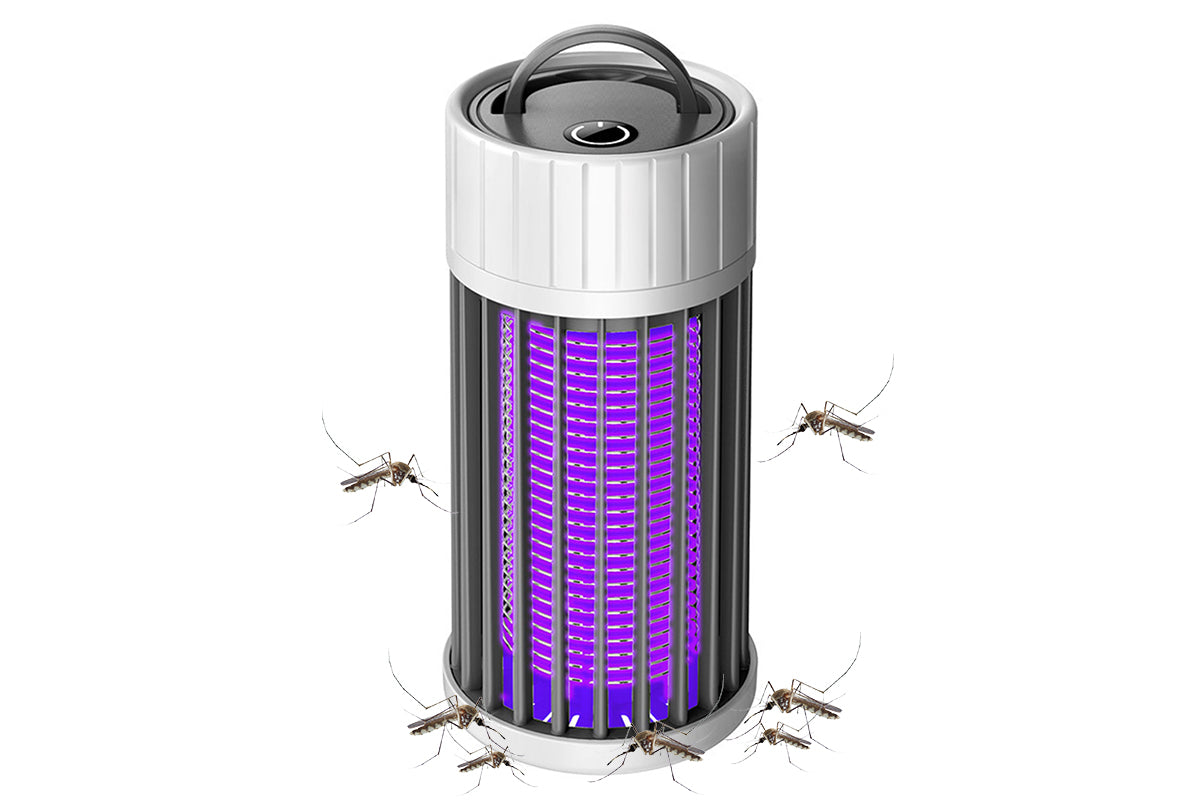 2pcs USB Electronic Rechargeable Mosquito Killer Lamp Night Light Mosquito Trap Indoor-Green and Grey