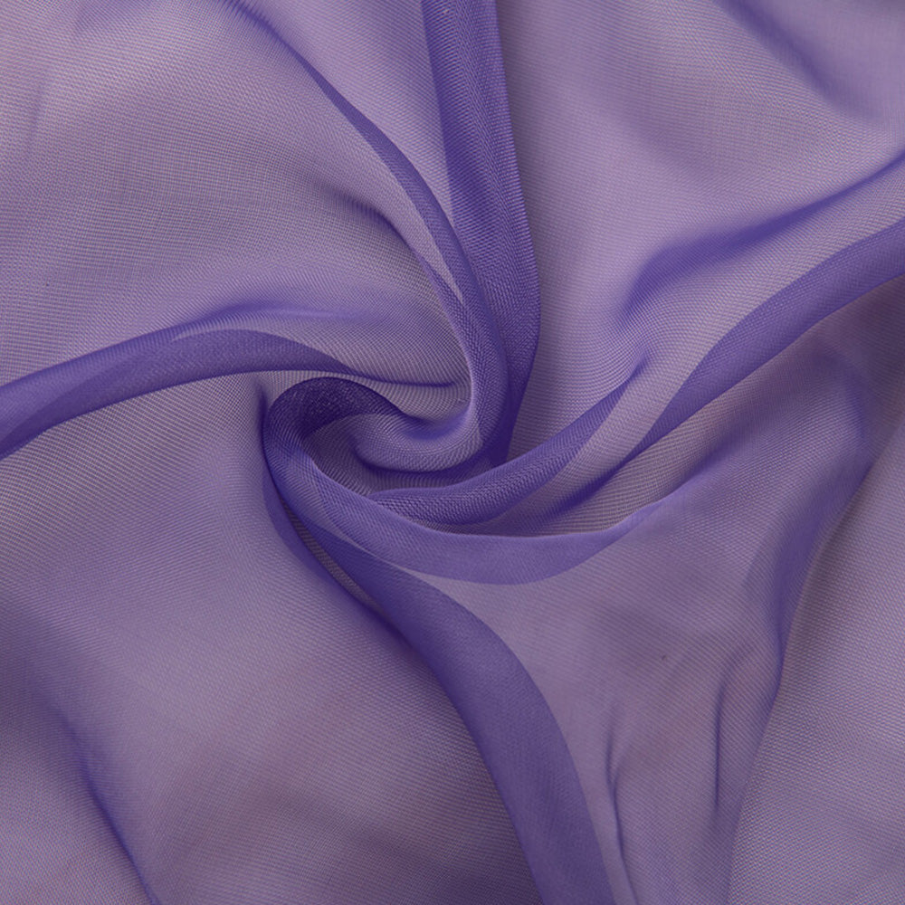 3 Piece Polyester Sheer Rod Pocket Curtains for Window Door Divider - Purple