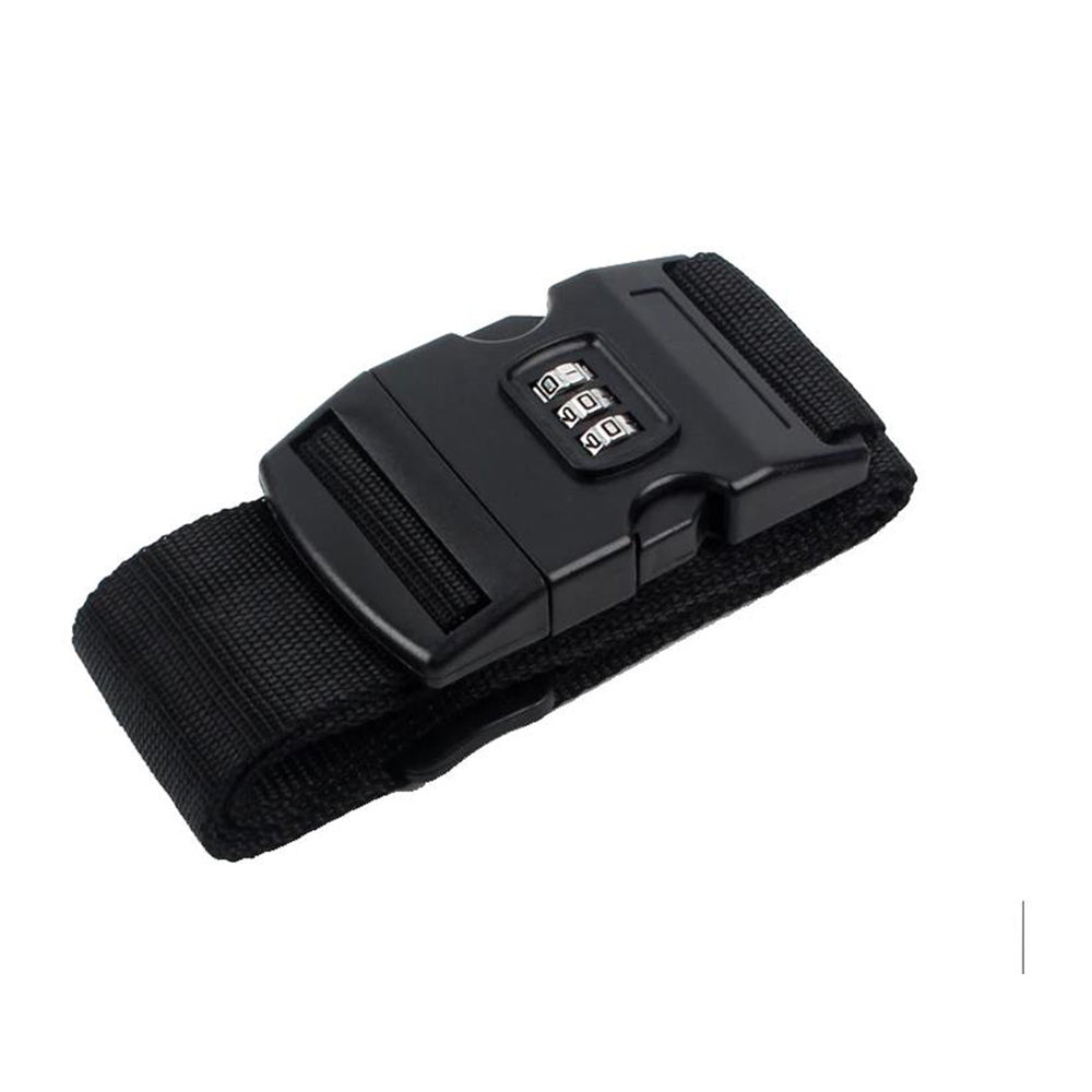 2Pcs Password Lock Luggage Strap Travel Suitcase Secure Belt Code Lock Black