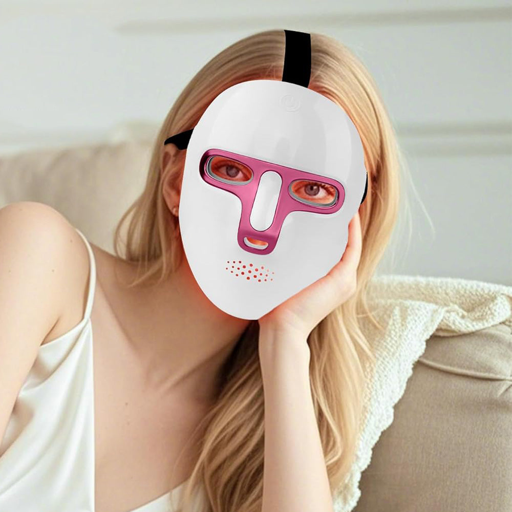 7-Colour LED Therapy Mask USB Rechargeable Facial Light Face and Neck Mask Skin Care Device