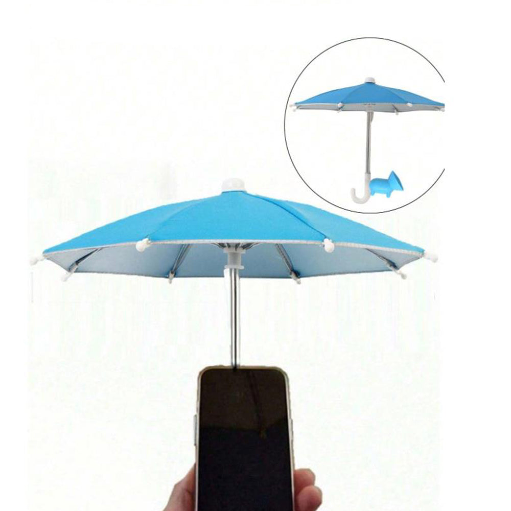 Phone Umbrella Suction Cup Stand Outdoor Phone Shade Cover Sky Blue