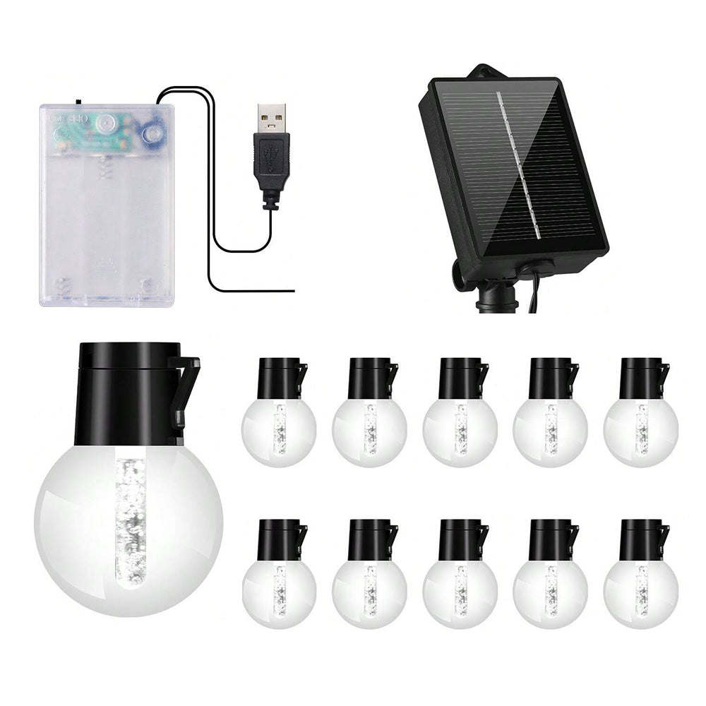 Solar LED String Lights with 20 Bulbs Weather Resistance  for Outdoor Decorative