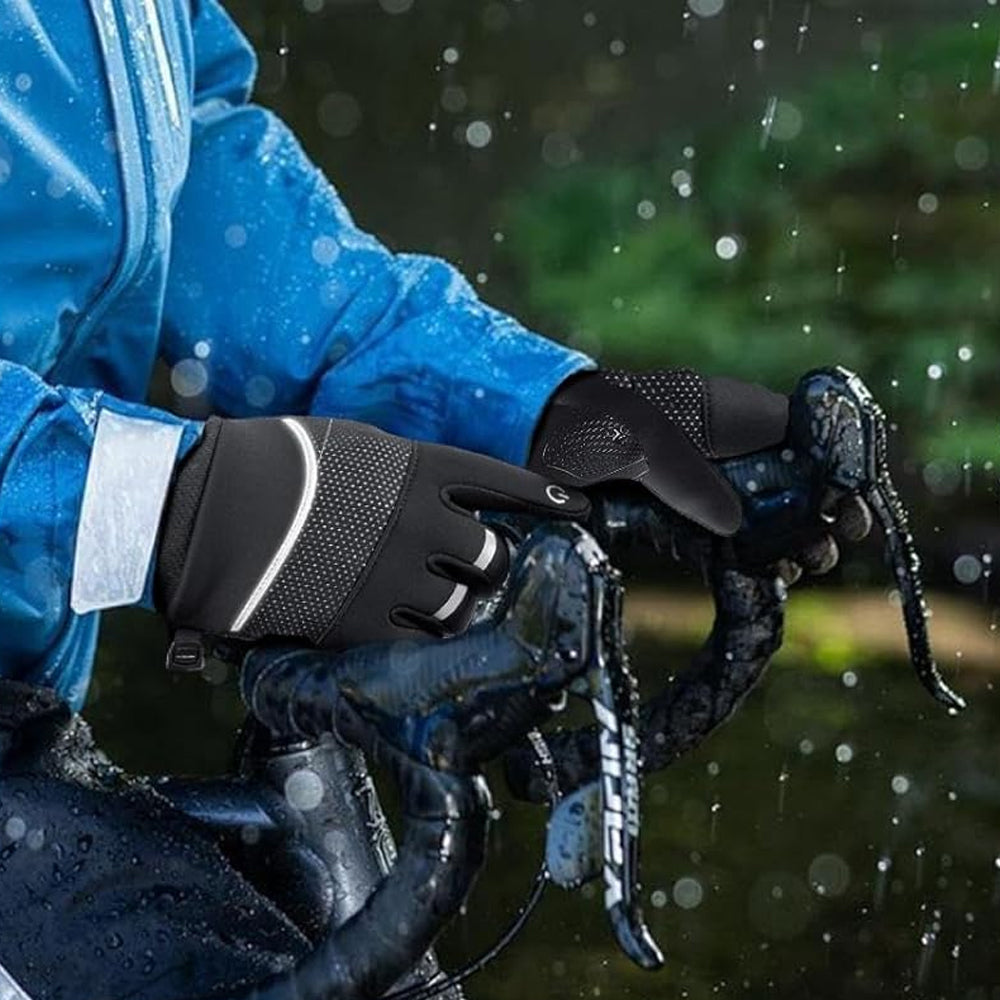Unisex Touch Screen Gloves Winter Warm Riding Gloves Running Mittens Black