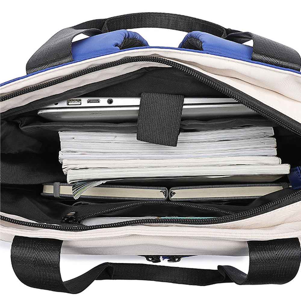 2-in-1 Laptop Tote Backpack Convertible Daypack with USB Charging Port for Work Travel Blue