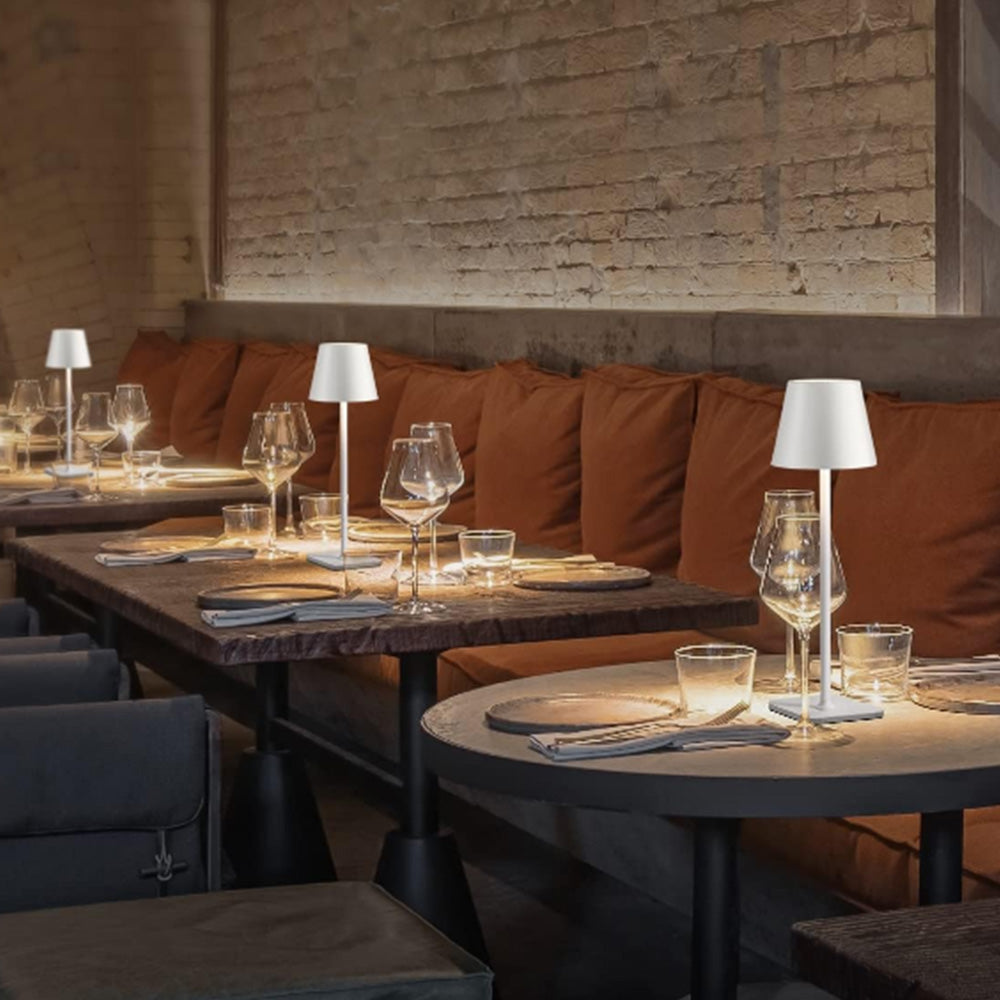 Cordless 3 Color Dimmable Table Lamp Rechargeable Modern LED Desk Lamp White