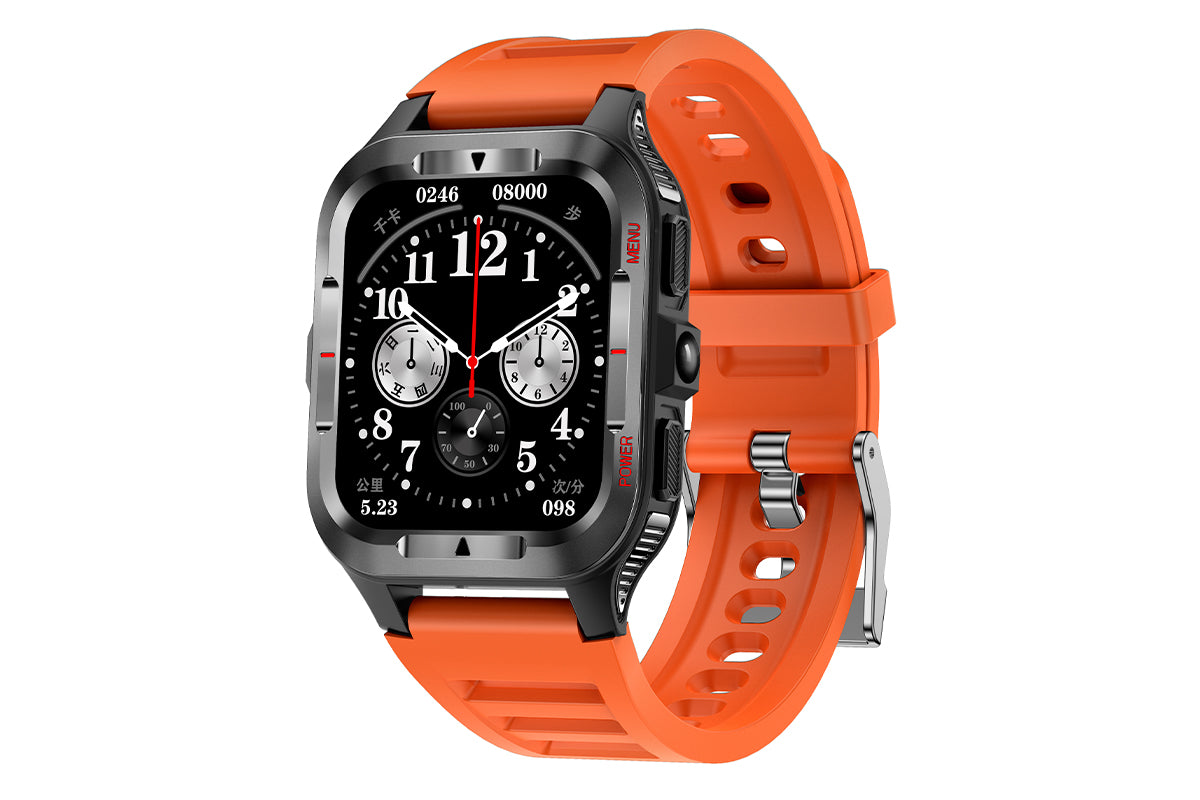 Smart Watches for Men Fitness Tracker with Call Function 100+ Sport Modes Flashlight-Orange