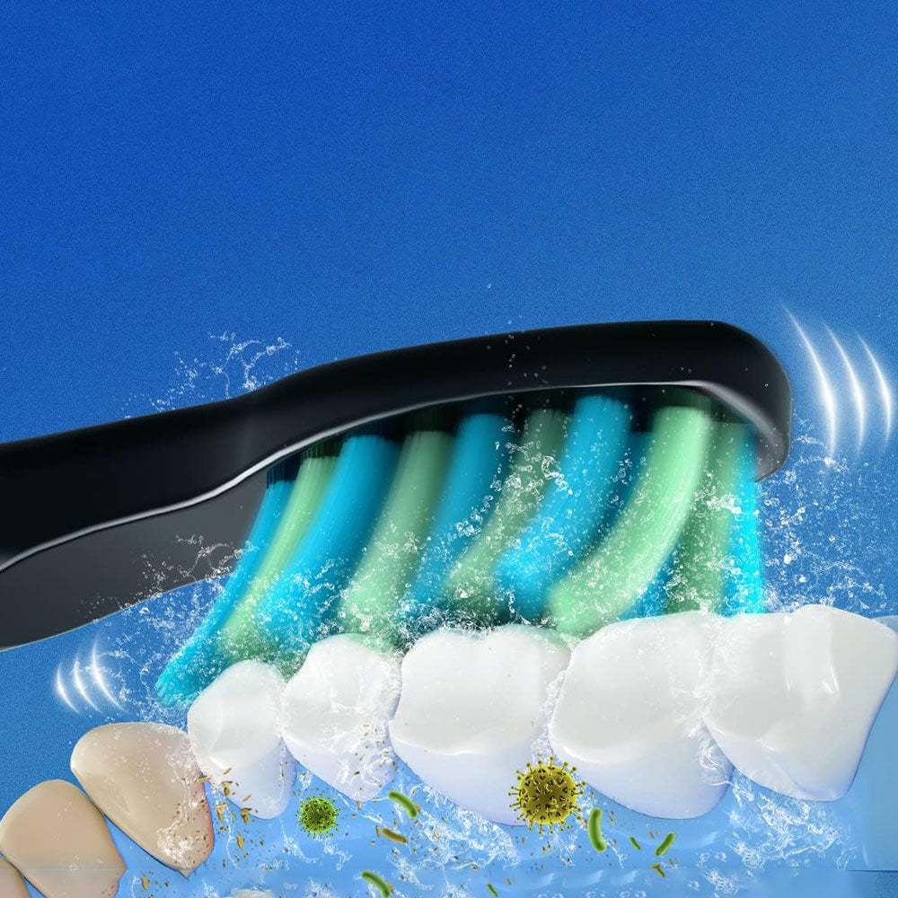 Ultrasonic Electric Toothbrush Rechargeable Sonic Toothbrush with 10 Replacement Brush Heads