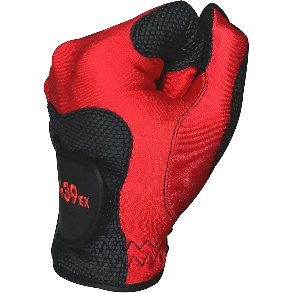 Stretch Breathable Washable Golf Glove with Slip Resistant Grip - Red