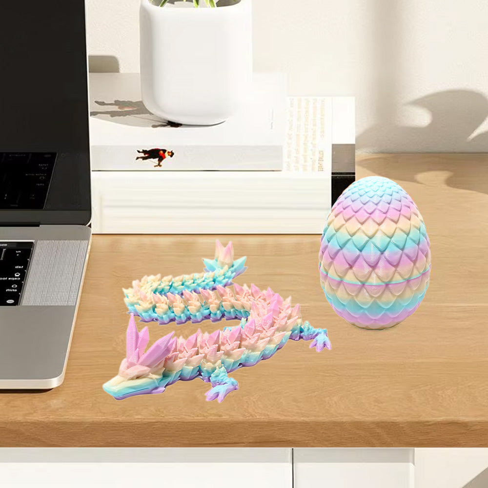3D Printed Dragon Egg with Dragon Flexible Dragon Egg Surprise Toy Style 2
