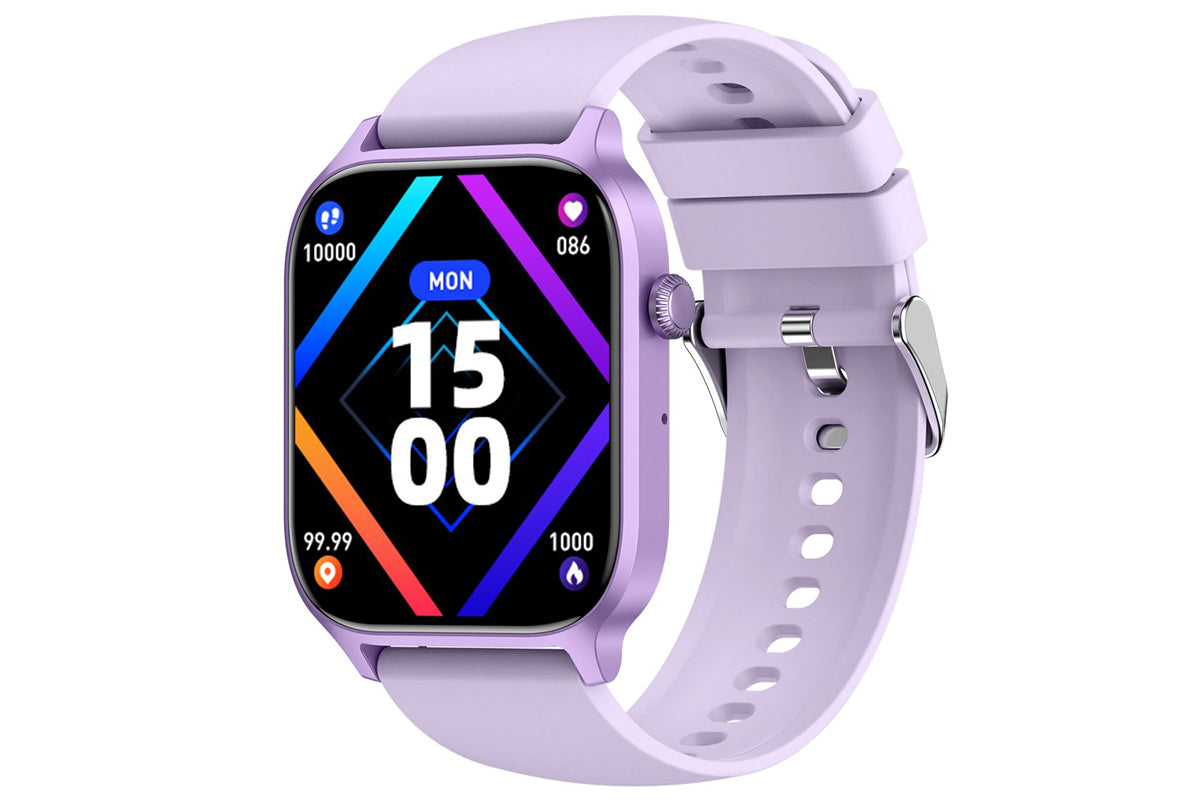 Smart Watch 1.85-Inch Fitness Watch with Heart Rate Sleep Monitor Blood Oxygen Blood Pressure Activity Tracker-Purple