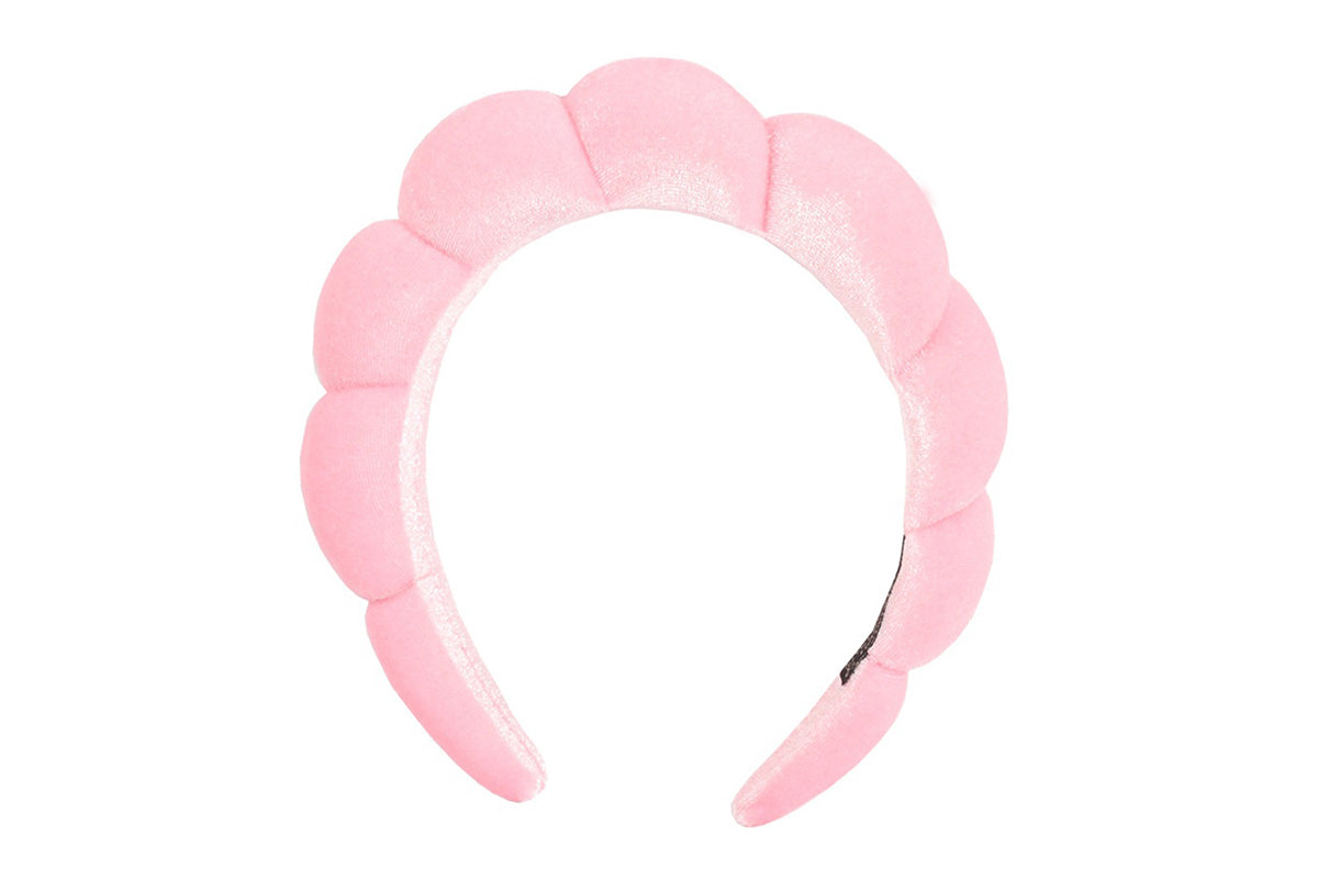 Women Mimi And Co Spa Headband Sponge Washing Face Makeup Skincare Puffy Headband-Pink