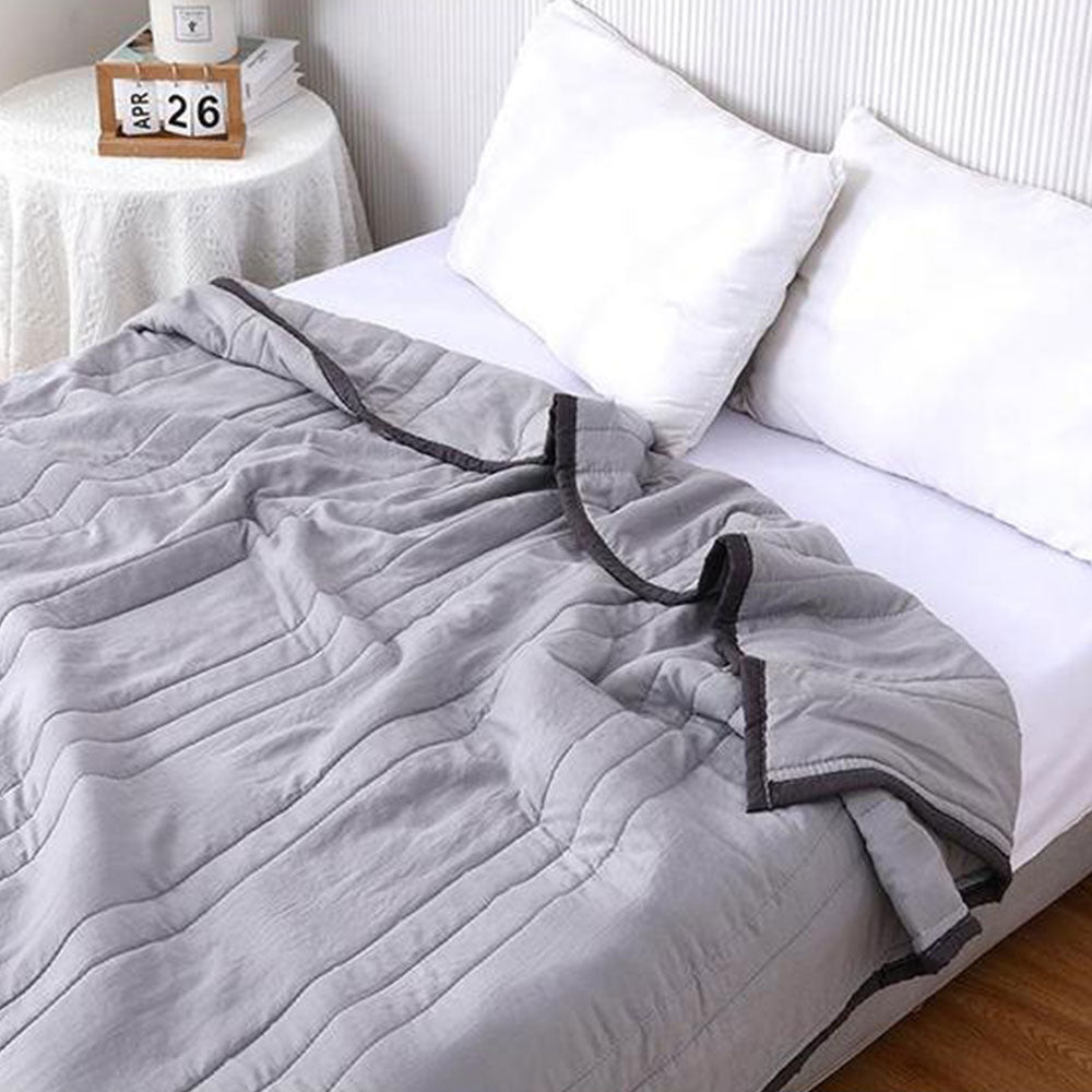 200 x 150cm Summer Blanket Washable Air-Conditioning Quilt Light Grey