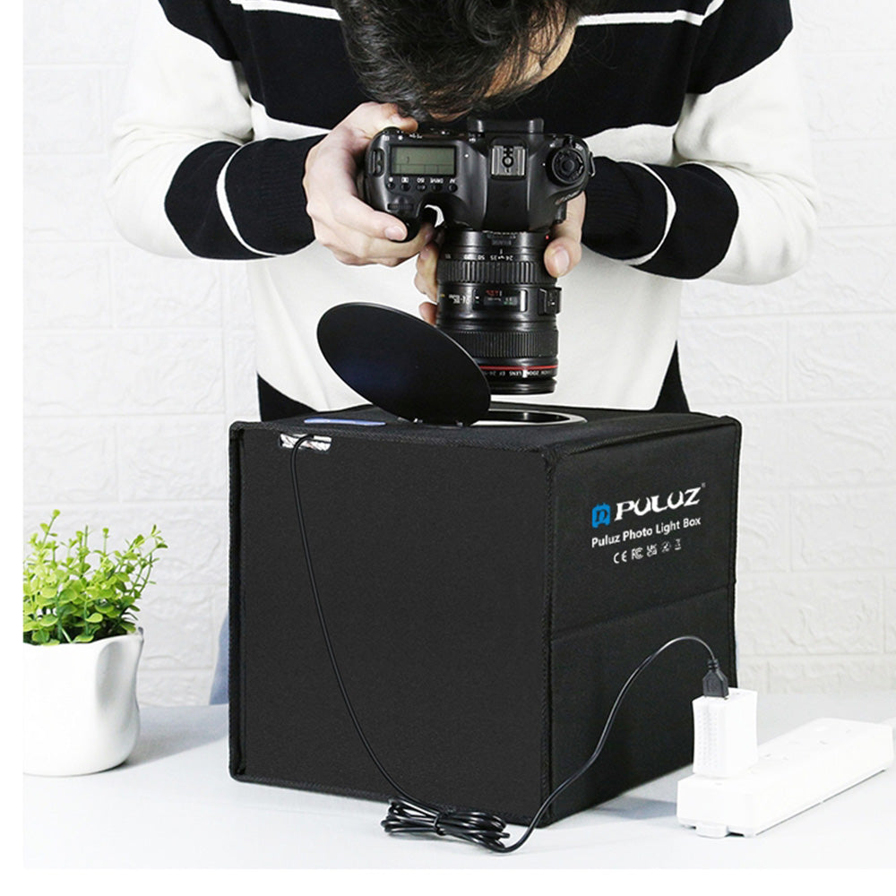 Foldable Photography LED Light Box with 6Pcs Background Cloths Portable Light Adjustable Photography Props