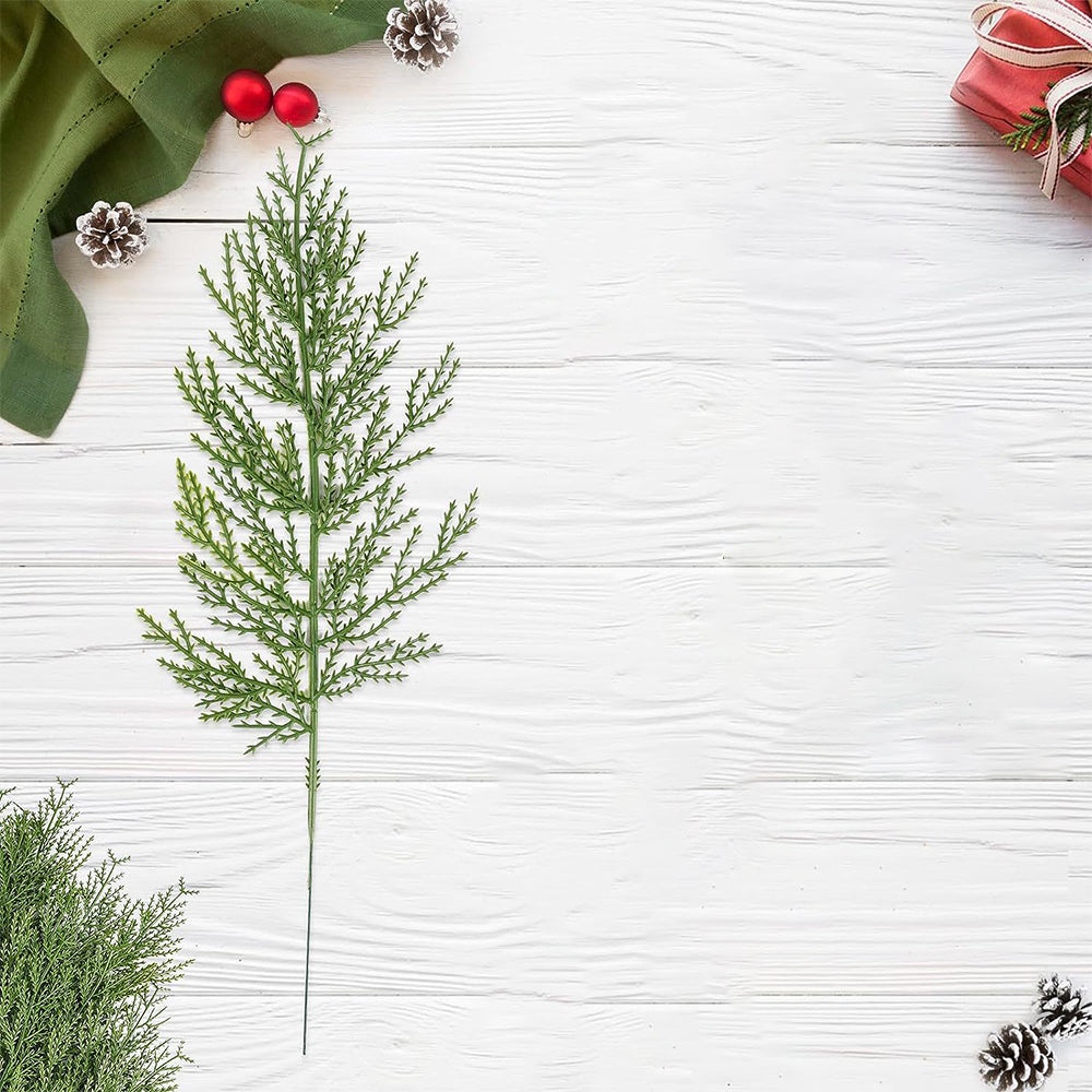 50Pcs Set Artificial Pine Sprigs Faux Greenery Pine Picks Christmas Holiday Decor